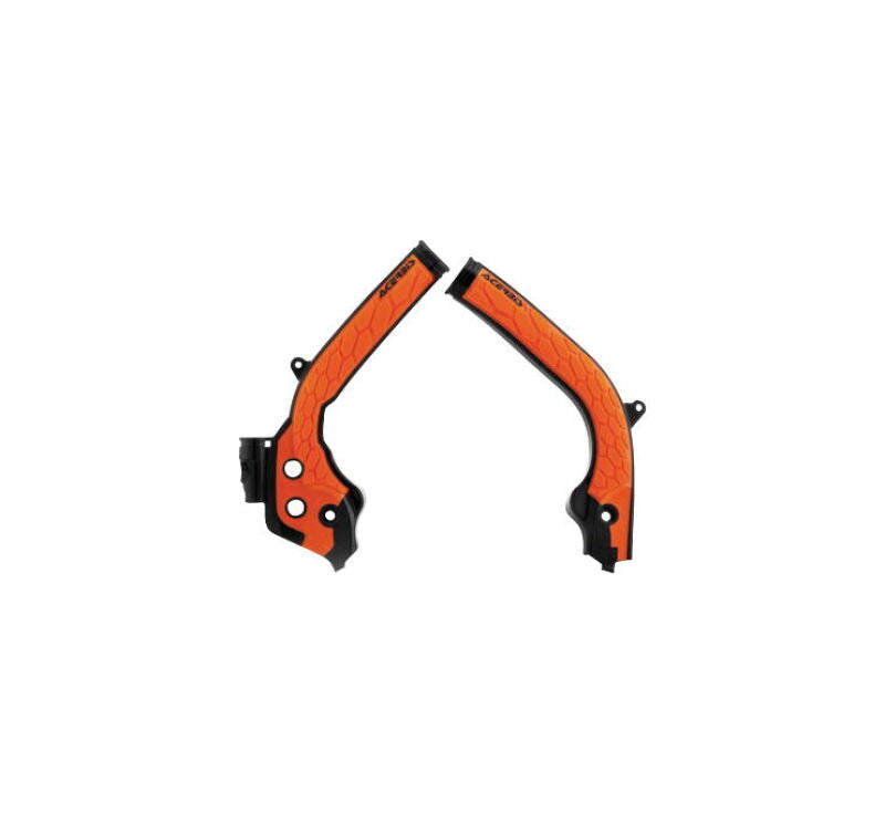 Acerbis 16-19 KTM 125-450 SX/SX-F/XC-F/XC/XC-W/EXC-F/ Husq Frame Guards- X-Grip - Black/16 Orange