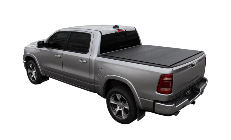 Access LOMAX Tri-Fold Cover Black Urethane Finish 02-19 Dodge Ram - 5ft 7in Bed (w/o RamBox)