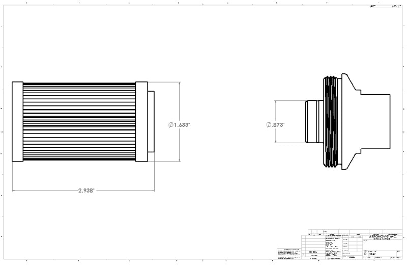 Aeromotive In-Line Filter - (AN-10) 100 Micron Stainless Steel Element Black Anodize Finish