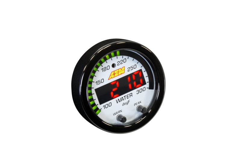 AEM X-Series Temperature 100-300F Gauge Kit (ONLY Black Bezel and Water Temp. Faceplate)